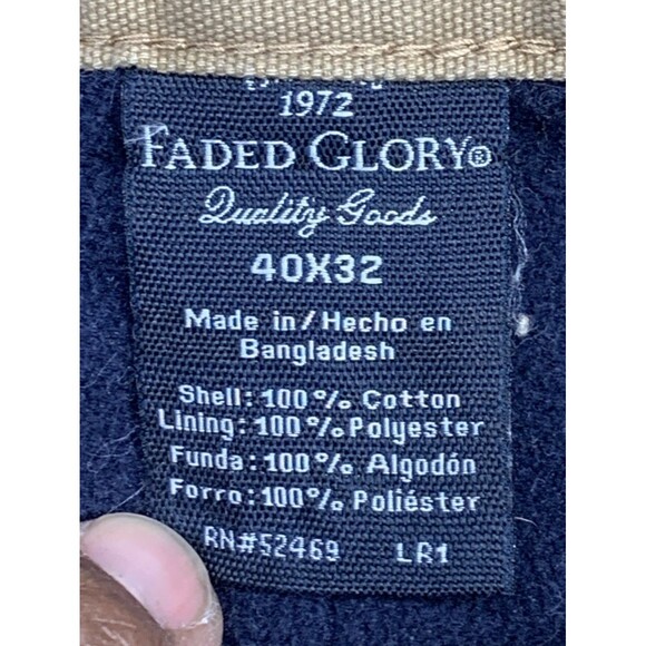 Faded Glory Carpenter Pants Mens 40x32 Brown Fleece Lined Workwear Dead Stock - Picture 16 of 16